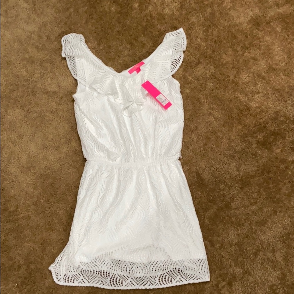 Lilly Pulitzer White Aleesa Romper size small